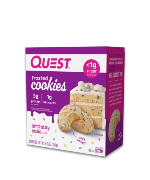 QUEST Protein Frosted Cookies Birthday Cake 8x25g