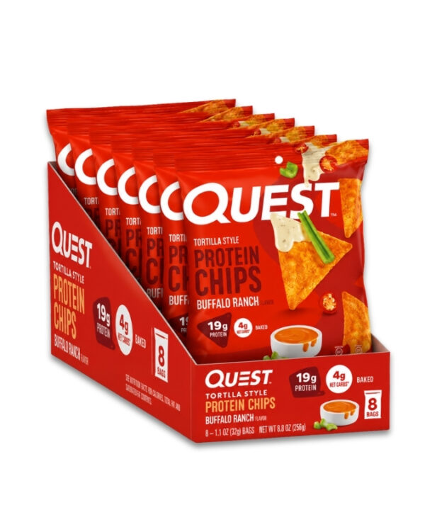QUEST Protein Tortilla Chips Bufallo Ranch 8x32g