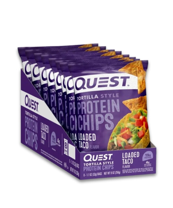 QUEST Protein Tortilla Chips Loaded Taco 8x32g