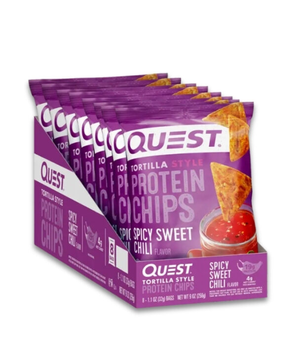 QUEST Protein Tortilla Chips Spicy Sweet Chili 8x32g