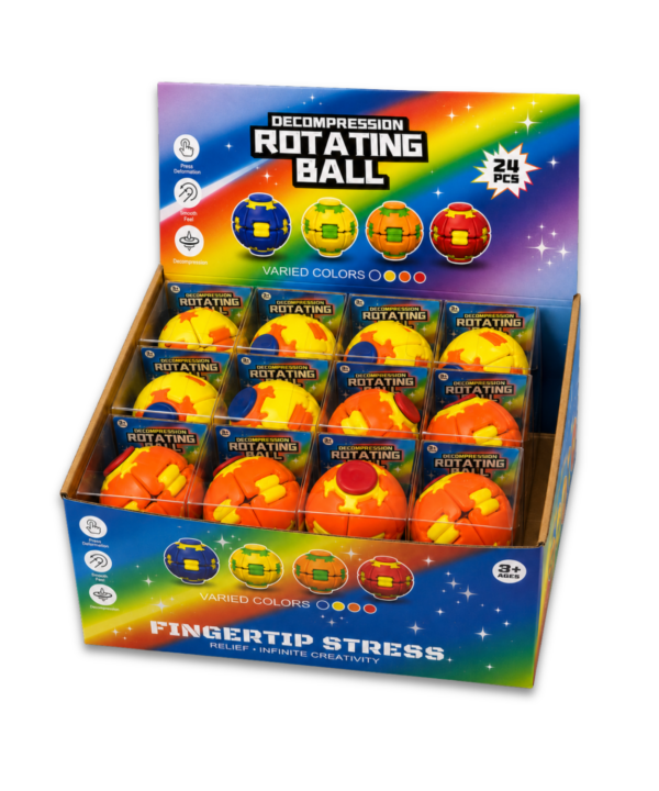 Viral TikTok Fidget 'Decompression Rotating Ball' Display 24pcs