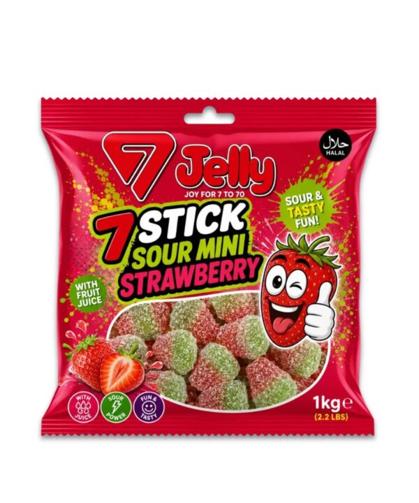 7 Stick Sour Mini Strawberry 1 x 1kg