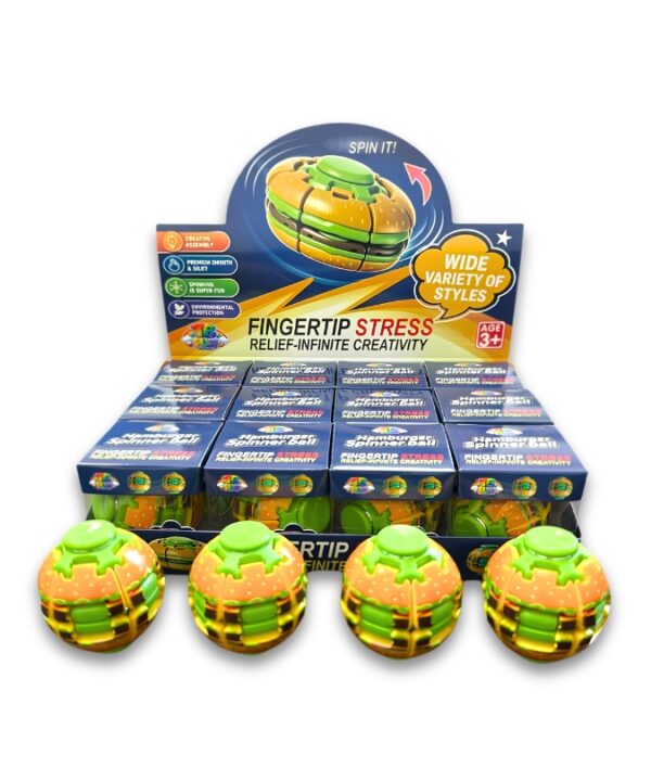 Viral TikTok Fidget Hamburger Spinner Ball 1x12