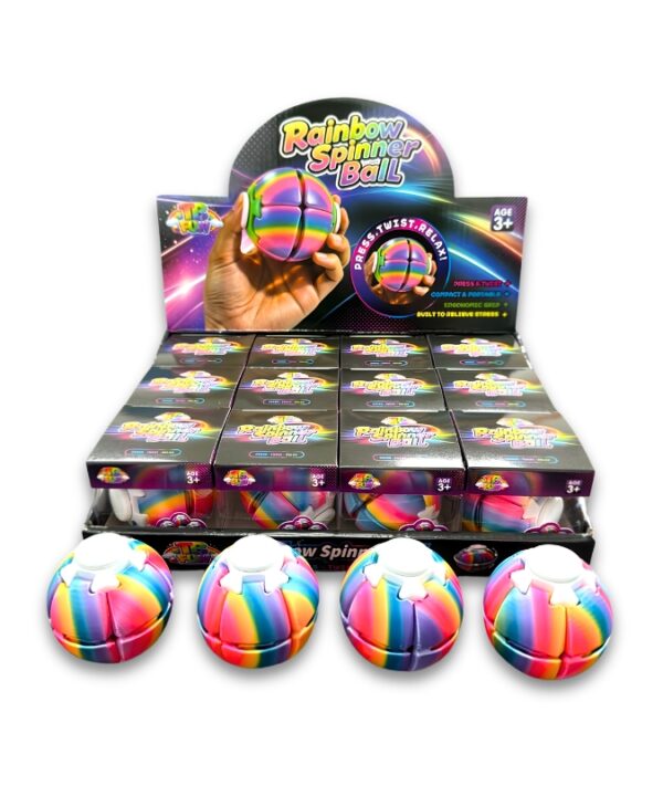 Viral TikTok Fidget Rainbow Spinner Ball 1x12
