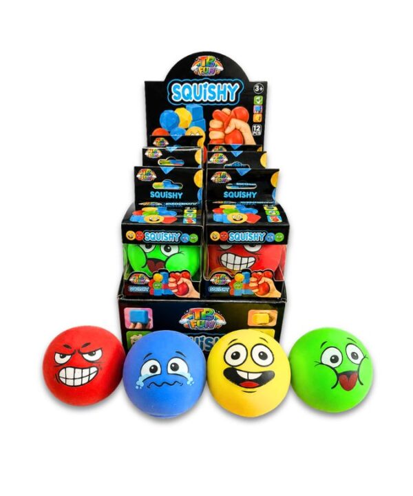 Viral Happy Face Round Squishy 1x12