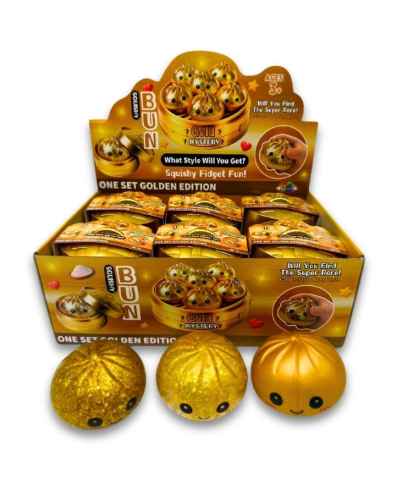 TikTok Viral Gold Mystery Bun Squishy 1x12