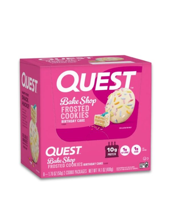 QUEST Protein Frosted Cookies Birthday Cake 8x50g