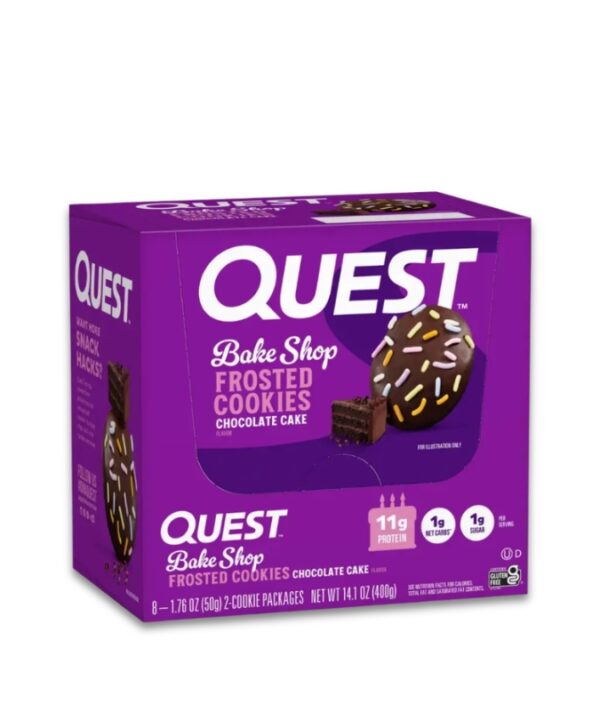 QUEST Protein Frosted Cookies Chocolate Cake 8x50g