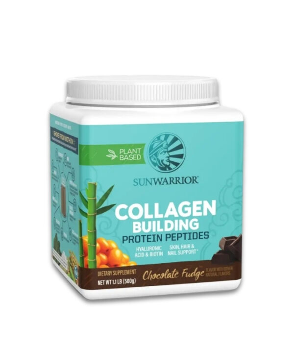 Sunwarrior Collagen Building Protein Peptides Chocolate Fudge 1x500g