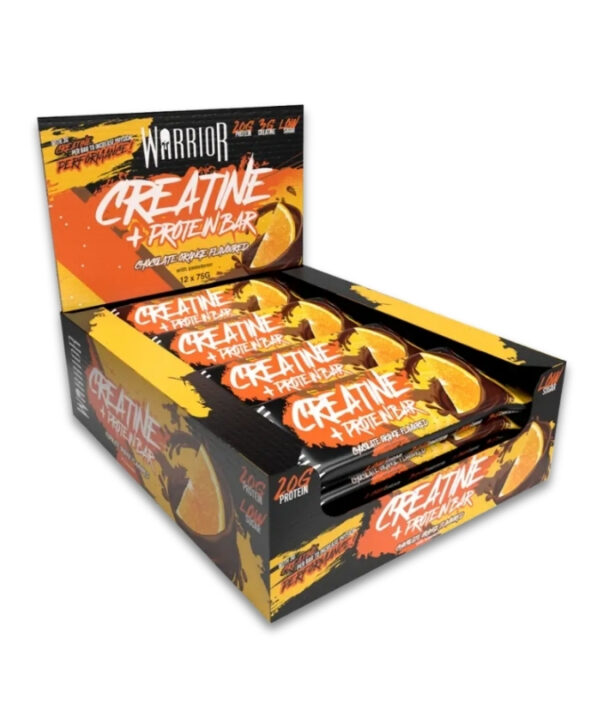 Warrior Creatine + Protein Bar Chocolate Orange 12x75g