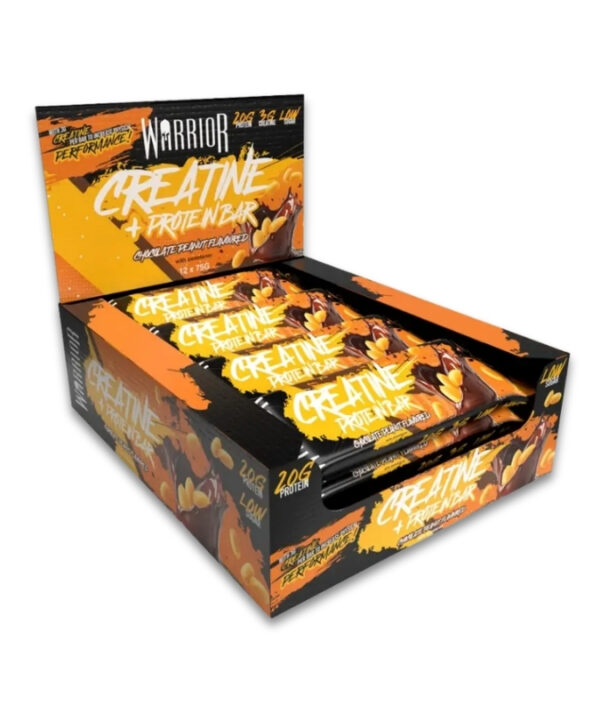 Warrior Creatine + Protein Bar Chocolate Peanut 12x75g