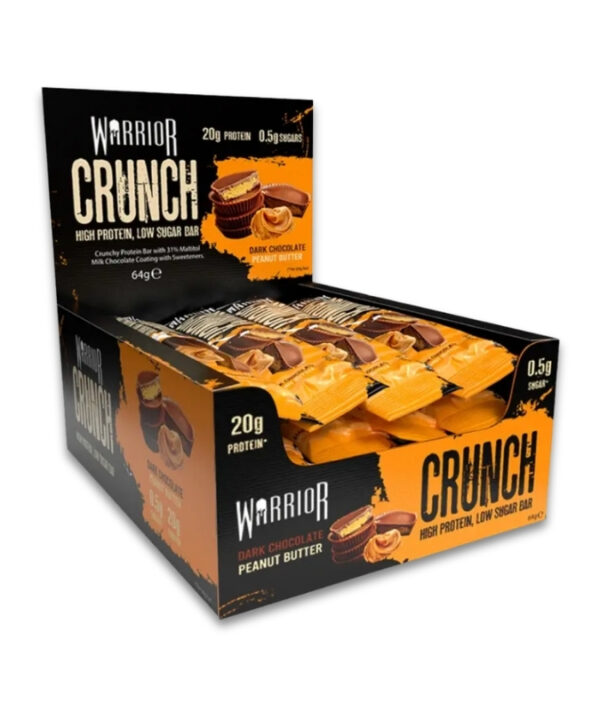 Warrior Crunch Protein Bar Dark Chocolate Peanut 12x64g