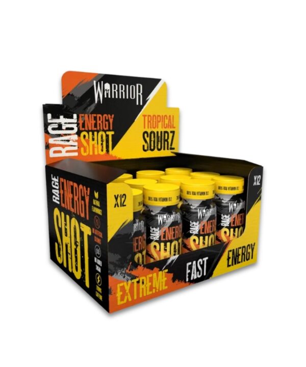 Warrior Rage Energy Shot Tropical Sourz 12x60ml
