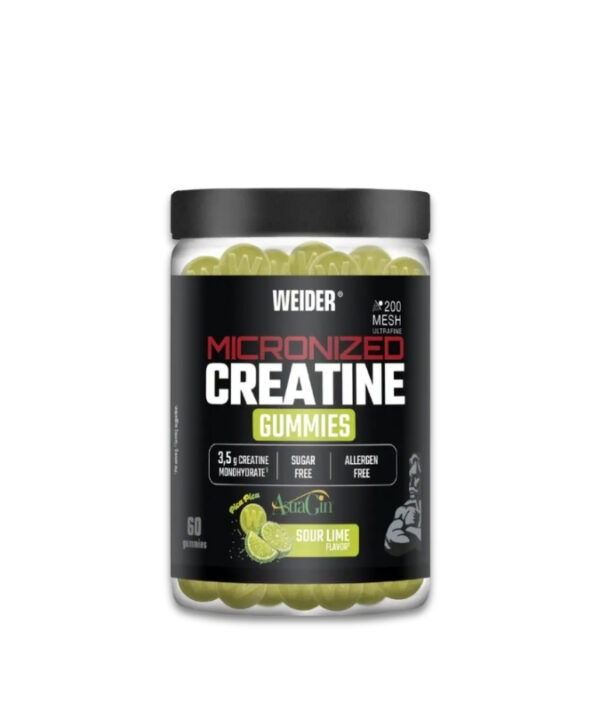 Weider Micronized Creatine Gummies Sour Lime 1x60 Gummies