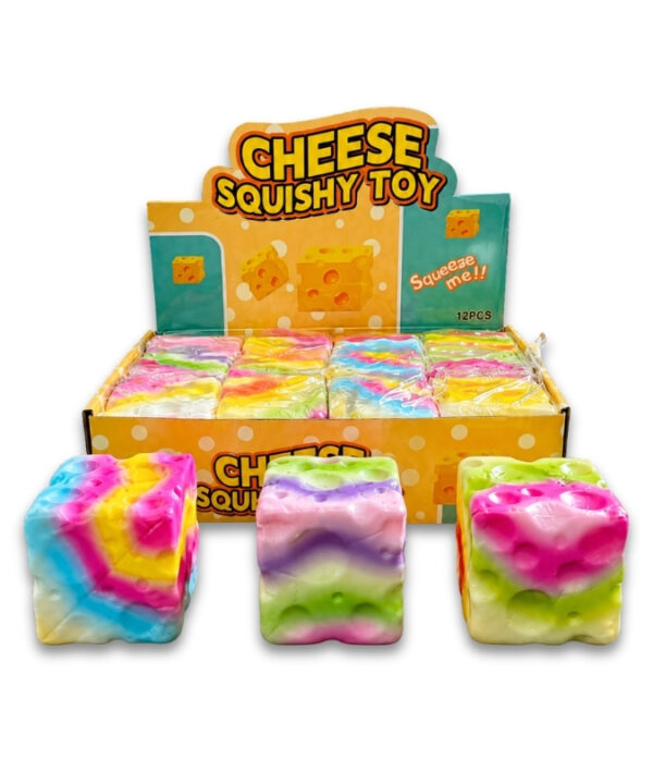 Viral Cheese Colourfull PU Squishy 1x12