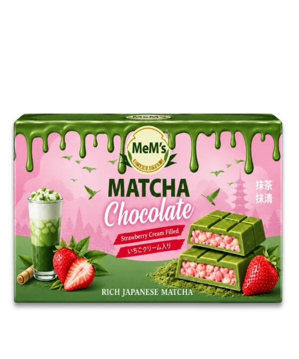 MeM's Matcha Chocolate Strawberry Cream 12x100g