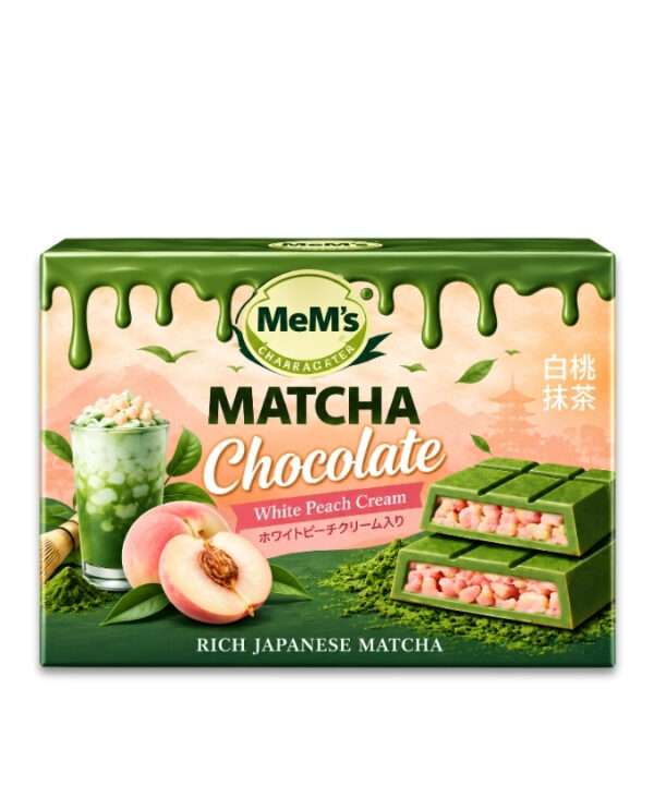 MeM's Matcha Chocolate White Peach Cream 12x100g