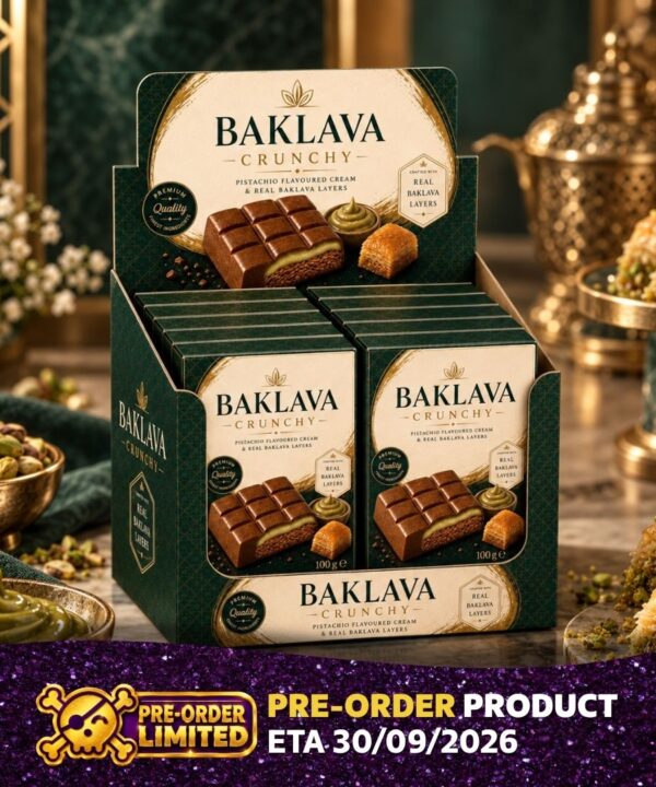 Baklava Crunchy Pistachio Cream & Real Baklava Layers 12x100g