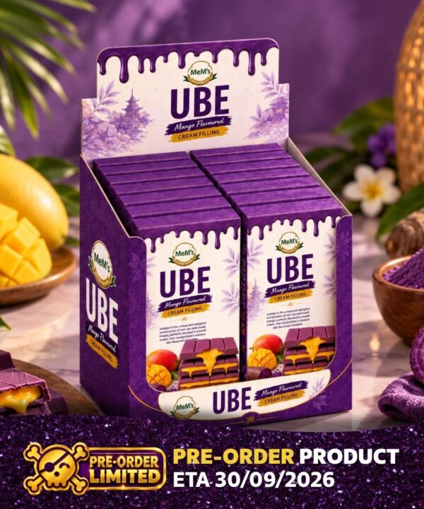MeM's UBE Mango Flavored Cream Display 12x100g