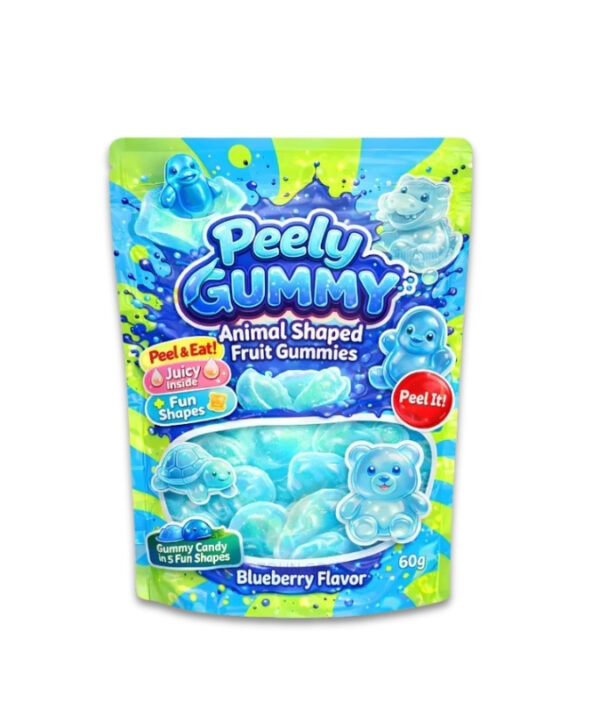 Peely Gummy Animal Shaped Blueberry 36x60g