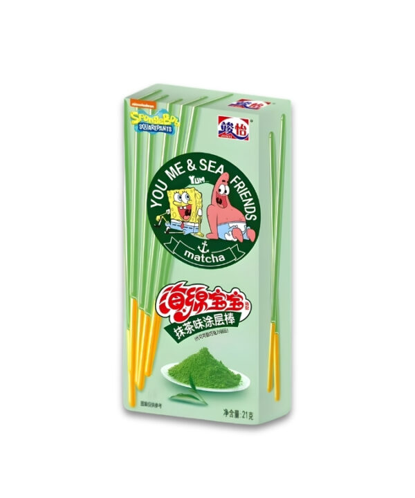 SpongeBob Coated Sticks Matcha 36x21g