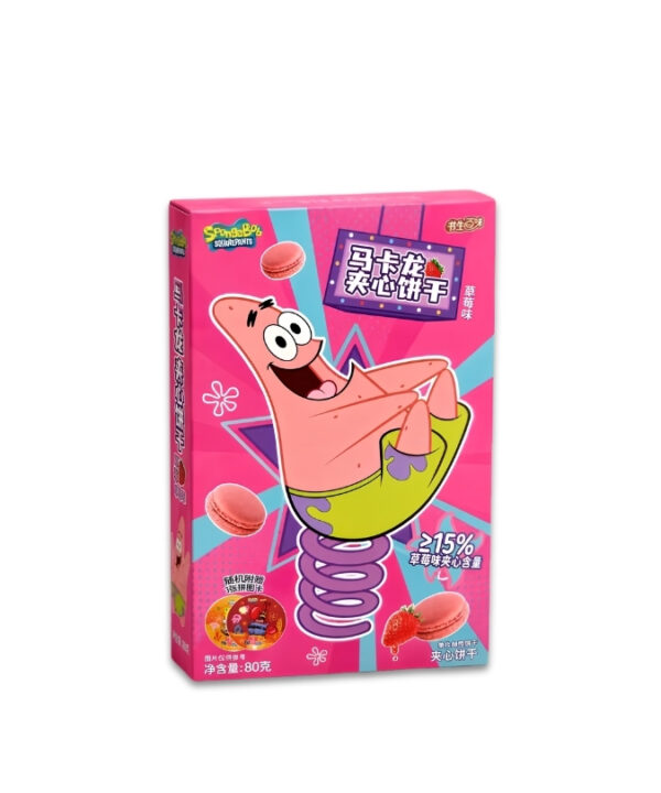SpongeBob Sandwich Cookies Strawberry 48x80g