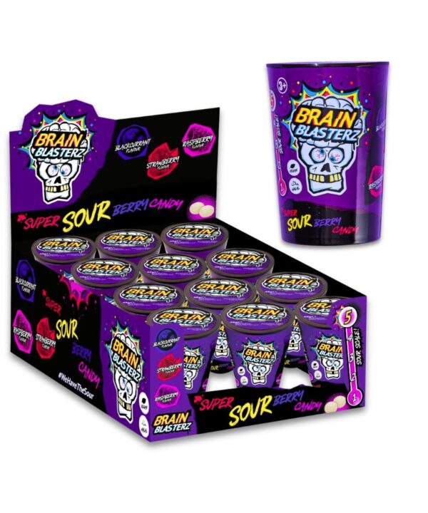 Brain Blasterz Sour Hard Candy Berry Tub 12x48g